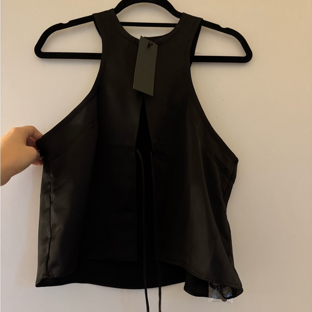 Elegant Black Sleeveless Top Revolve NWT